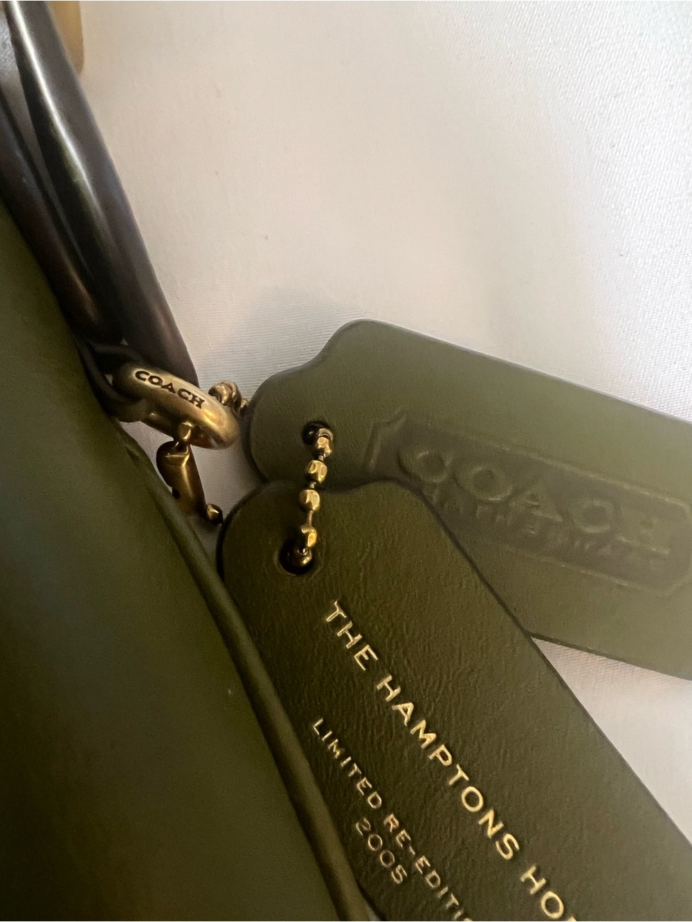 Coach Hampton Hobo Olive Green Leather Shoulder Bag with Gold Hardware - Picture 4 of 8